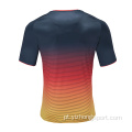 Camiseta masculina respirável seca fit rugby